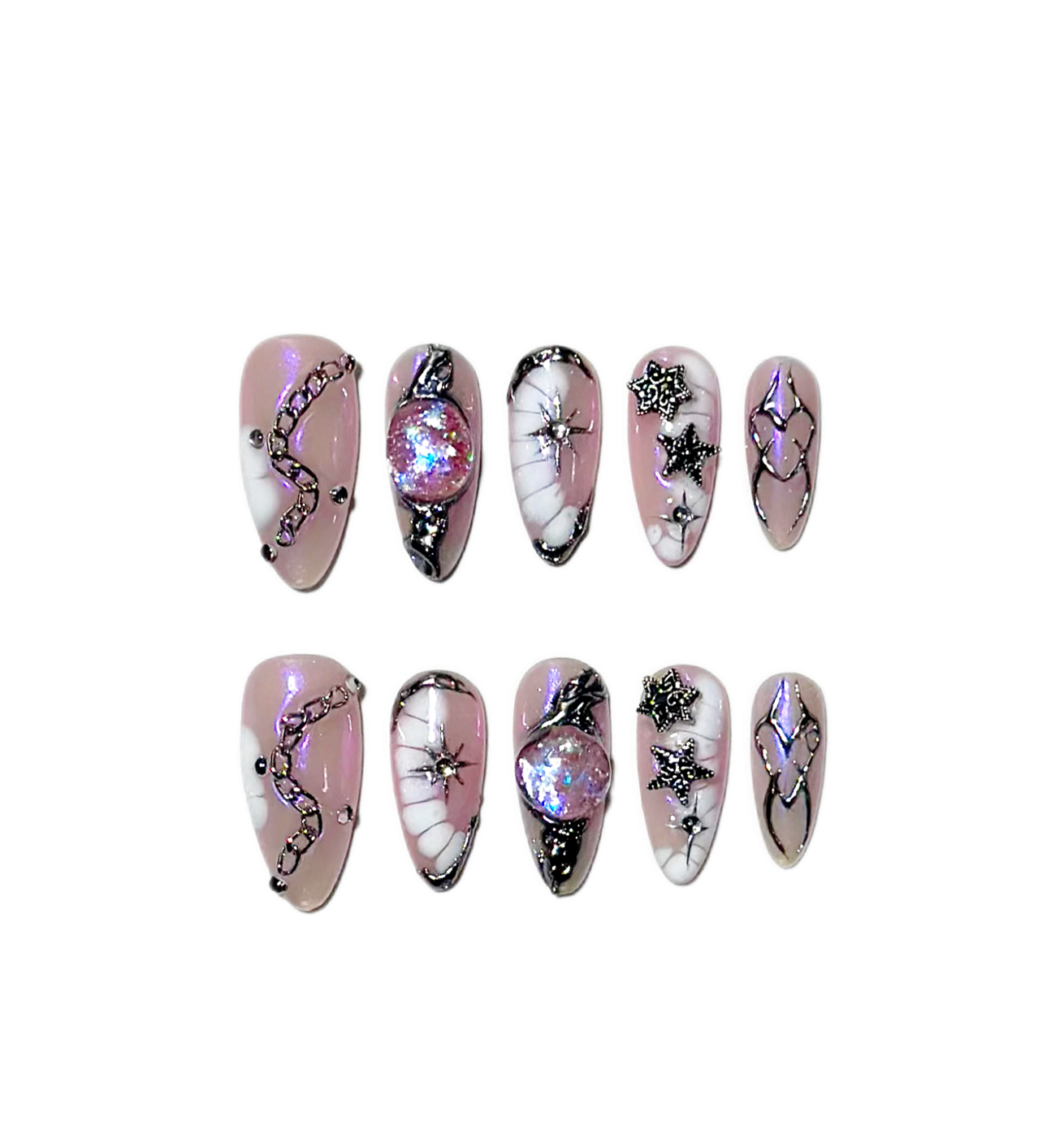 COSMIC DREAM Medium 3D press-on nails